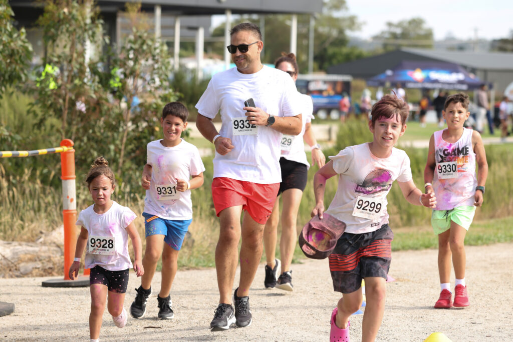 Runners taking part in the Cardinia Fun Run and Walk at Deep Creek Reserve Pakenham